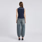 Tie-Front Sleeveless Vest Top V-Neck Lace Trim Tailored Blouse