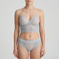Floral Lace Longline Bralette and Matching Panty Two Piece Lingerie Set