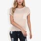 Sleeveless Knit Top with Ribbed Texture Front Patch Pocket