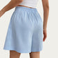 High Waist Pleated Shorts with Wide Leg Design Structured Waistband Lightweight Tailored Fit
