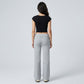 Foldover Waistband Wide-Leg Lounge Trousers