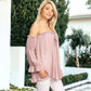 Semi Sheer Boho Off The Shoulder Layering Top