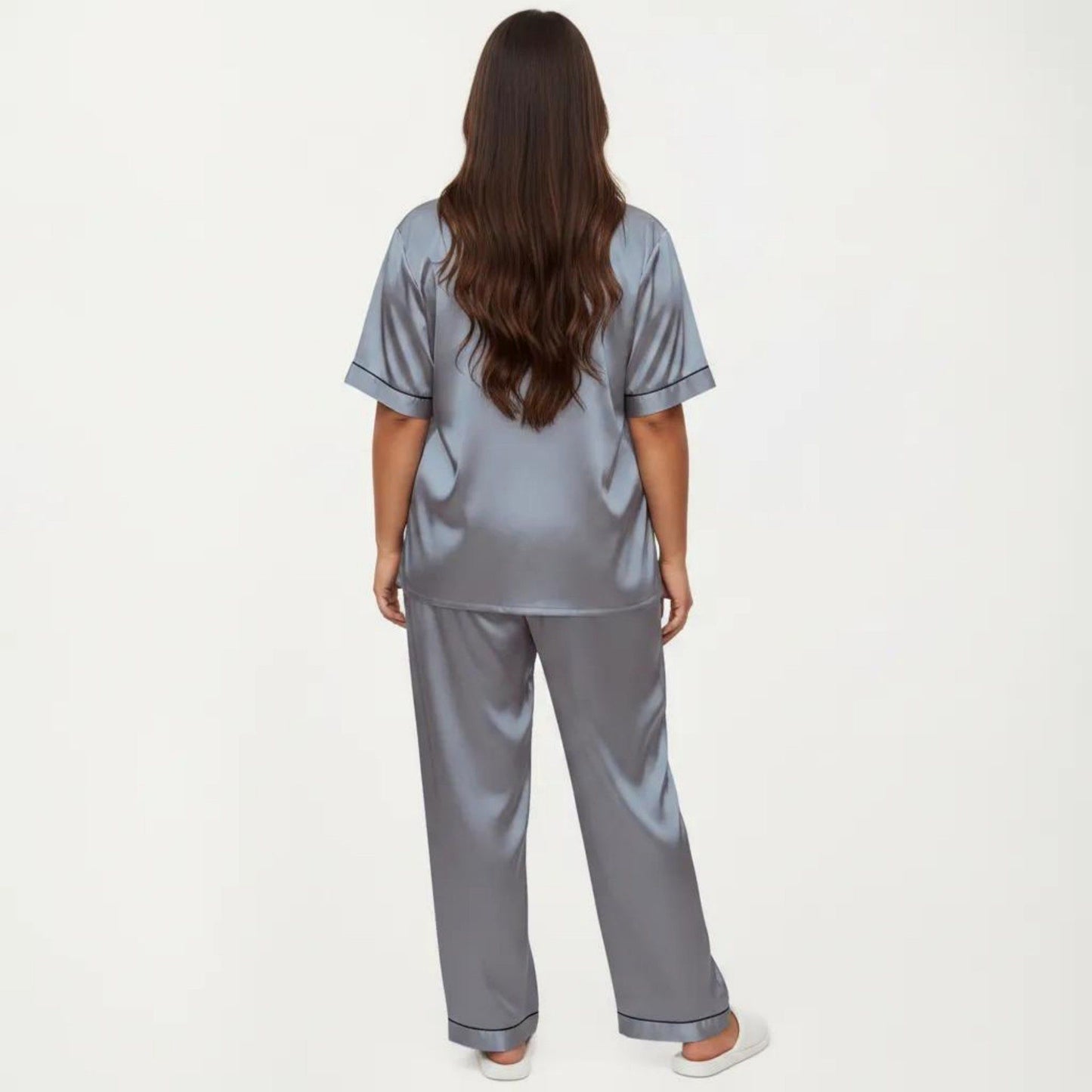 Plus Size 2-Piece Floral Kimono Robe Set with Short Sleeve Open Front Longline Cover Up and Matching Inner Dress