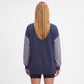Plaid Sleeve Crew Neck Long Sleeve Pullover Sweatshirt
