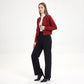 Cropped Crewneck Button-Front Cardigan Sweater