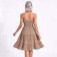 Spaghetti Strap Square Neck Smocked Back Tiered Dress