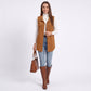 Button Front Corduroy Vest with Flap Pockets