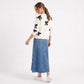 Bow Print Crewneck Long Sleeve Knit Sweater