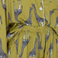 Giraffe Print 2 Piece Pajama Set with Long Sleeve Button Down Top and Pants