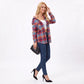 Plaid Button Front Long Sleeve Shirt with Flap Chest Pockets