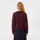 Gold Button Crewneck Cardigan Sweater