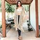 Semi Sheer Boho Sequin Fringe Sparkle Drop Shoulder Shrug