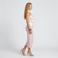Foldover Waistband Cropped Wide-Leg Trousers