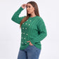 Plus Size Faux Pearl Cable Knit Tunic Sweater
