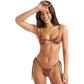 Striped High Waisted Bikini Set