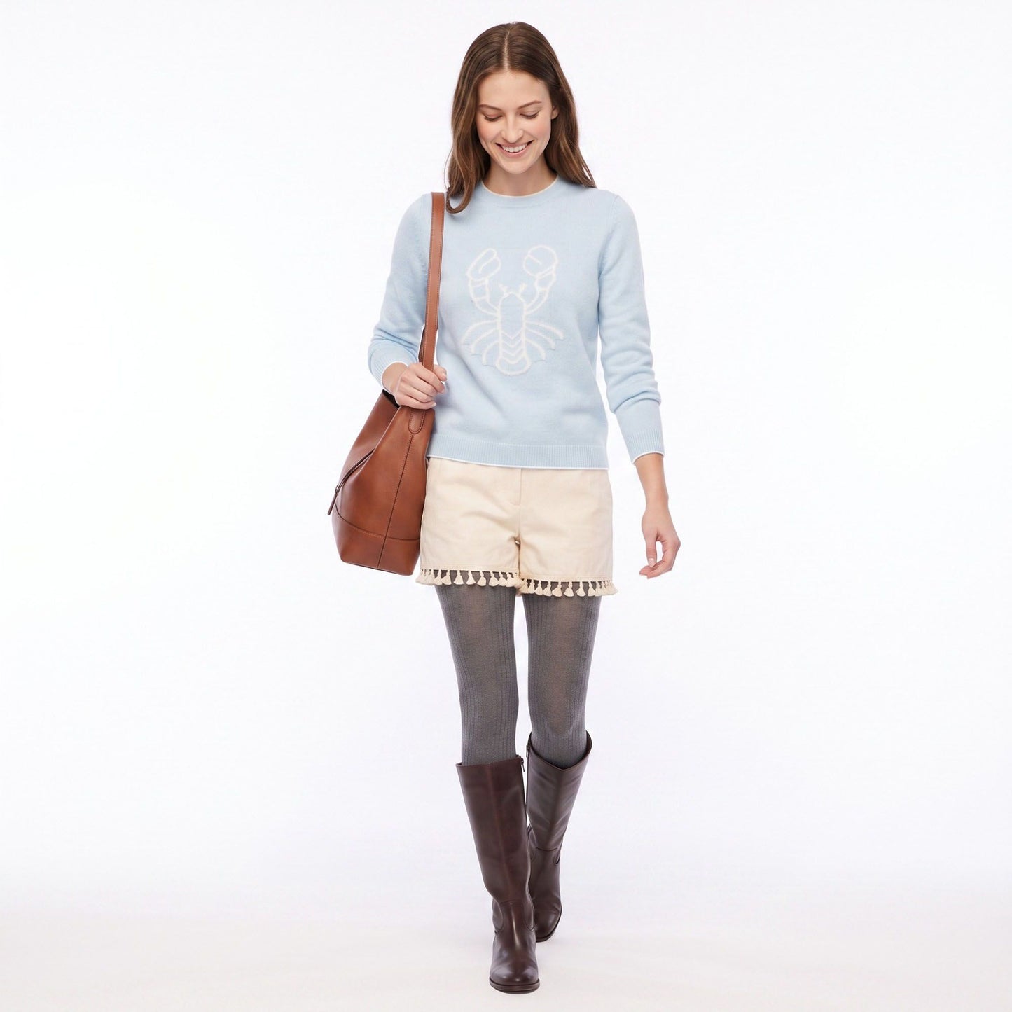 Graphic Crewneck Long Sleeve Sweater