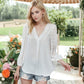 Chiffon Blouse Swiss Dot Long Sleeve Top