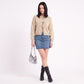 Tie-Front Long Sleeve Cropped Knit Cardigan