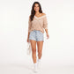Openwork Mesh V-Neck Long Sleeve Sweater