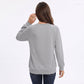 Long Sleeve V-Neck Sweatshirt with Raglan Sleeves