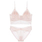 Lace Longline Bralette and Matching Panty Two Piece Lingerie Set