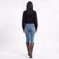 V-Neck Openwork Sleeve Long Sleeve Knit Sweater