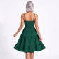 Spaghetti Strap Square Neck Smocked Back Tiered Dress