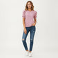 Short Sleeve Puff Sleeve Knit Top with Crew Neck and Soft Textured Fabric