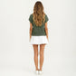 Short Sleeve Textured Knit Top with Crew Neck Ribbed Trim and Relaxed Fit
