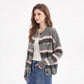 Floral Embroidered Striped Button Front Cardigan