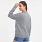 Argyle Polo Collar Button Front Long Sleeve Knit Sweater