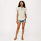 Ruffle Flutter Sleeve Button Down Blouse with Tie Neck