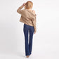 Cropped Button Front Shirt Jacket with Patch Pockets