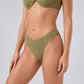 Ribbed Underwire Bikini Set with Adjustable Straps and High Cut Bottom