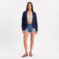 Open-Front Dolman Sleeve Draped Knit Cardigan