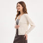 Single Button Open Front Knit Cardigan