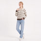 Striped Collared Button-Front Cardigan Sweater