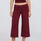 Foldover Waistband Cropped Wide-Leg Trousers Eye-Catching