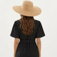 Short Sleeve Maxi Dress with Wrap Front Waist Tie and Tiered Skirt
