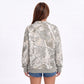 Camo Print Quarter Zip Long Sleeve Pullover Sweatshirt