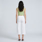 Foldover Waistband Cropped Wide-Leg Trousers