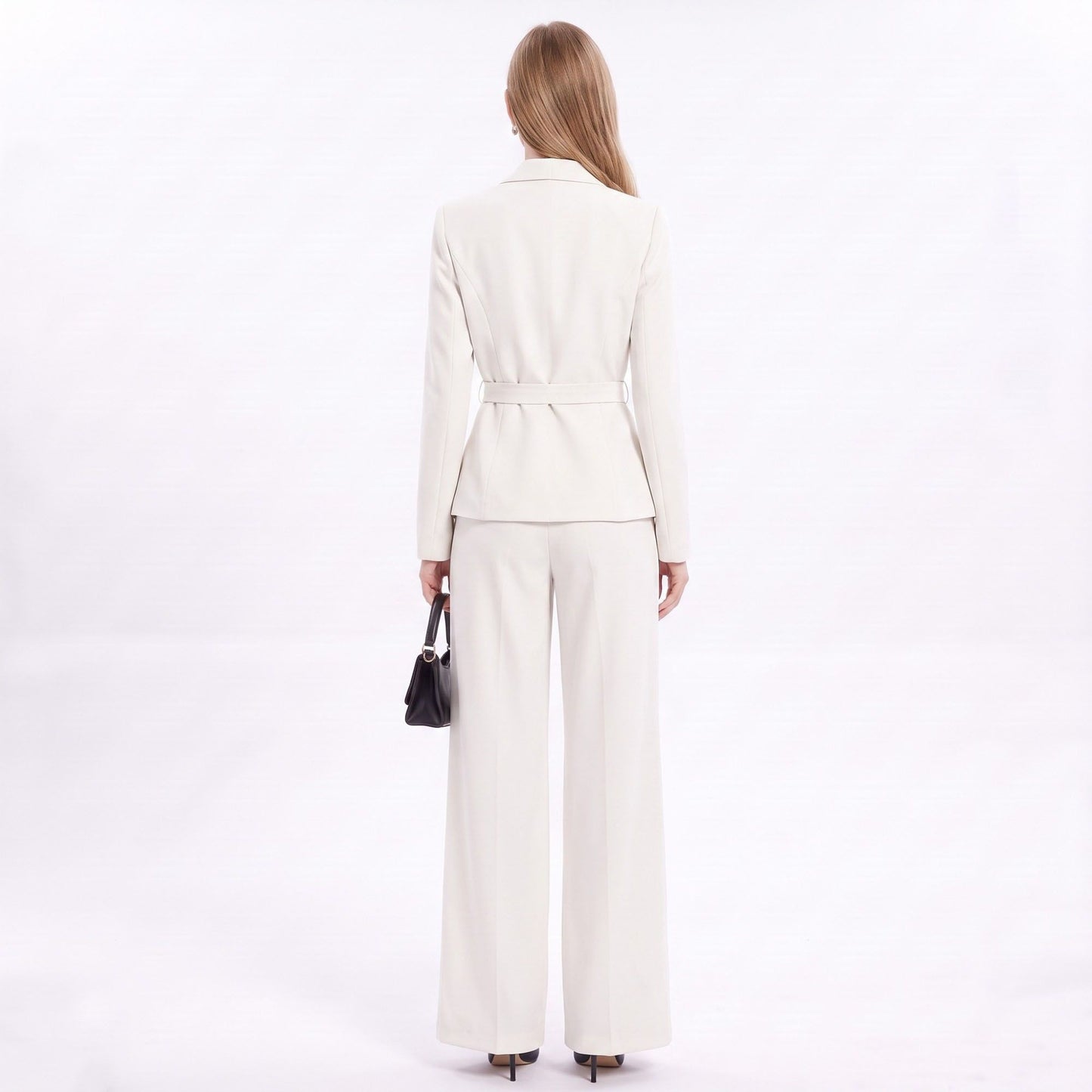 Shawl Collar Blazer and Straight Leg Pants Two Piece Suit Set