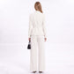 Shawl Collar Blazer and Straight Leg Pants Two Piece Suit Set