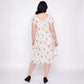 Floral Midi Nightgown Short Sleeve Lace Trim V-Neck Tie Front Sleep Dress
