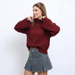 Turtleneck Bell Sleeve Relaxed Fit Knit Sweater