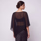 One-Shoulder Sheer Overlay Crop Top