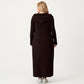 Plus Size Long Sleeve Hooded Maxi Dress with Relaxed Fit Silhouette and Soft Flowy Hem