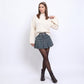 Turtleneck Bell Sleeve Relaxed Fit Knit Sweater