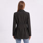 Longline Single Button Blazer with Notched Lapels
