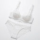 2 Piece Floral Lace Underwire Bra and Panty Lingerie Set